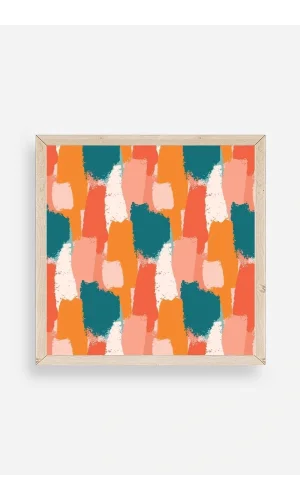 Soyut Ahşap Çerçeveli Tablo