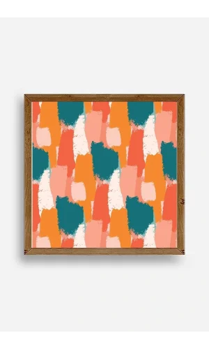 Soyut Ahşap Çerçeveli Tablo