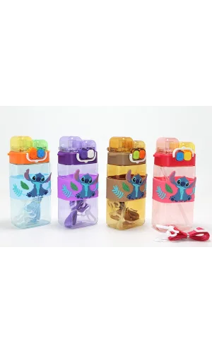 Stitch Çift Bölmeli Pipetli Suluk - Model 2