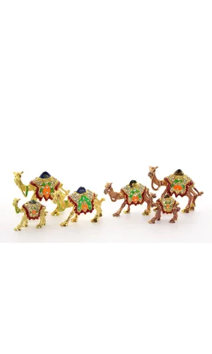 Swarovski Taşlı 3lü Deve Seti Model 1