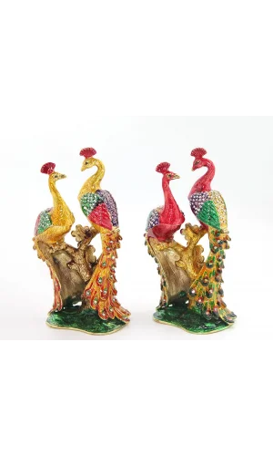 Swarovski Taşlı Tavuskuşu Figürü