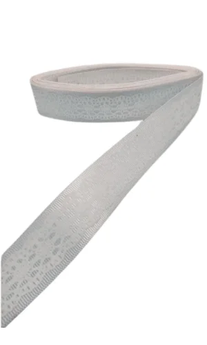 Tafta Dantel Görünümlü Kurdele Gri 25 mm 2 Metre