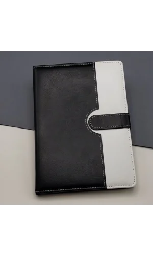 Tarihsiz Ajanda Defter Siyah Beyaz Renk