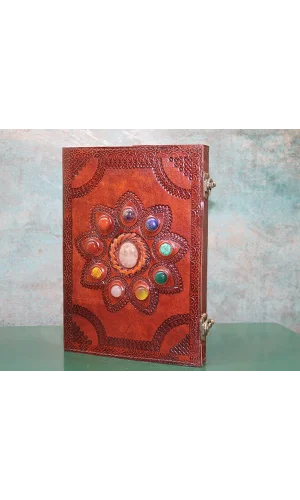 Taşlı Deri Defter Model 14