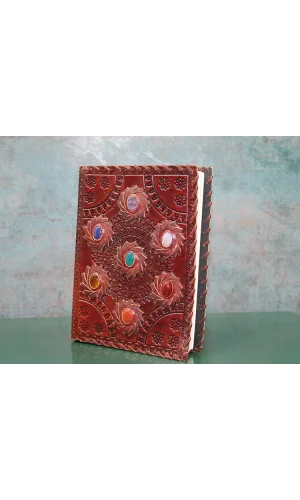 Taşlı Deri Defter Model 7