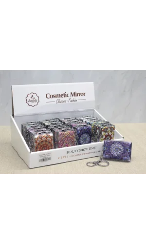 Taşlı El Aynası Anahtarlık Model 5