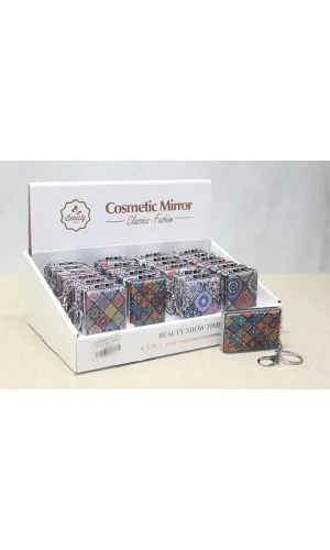 Taşlı El Aynası Anahtarlık Model 9