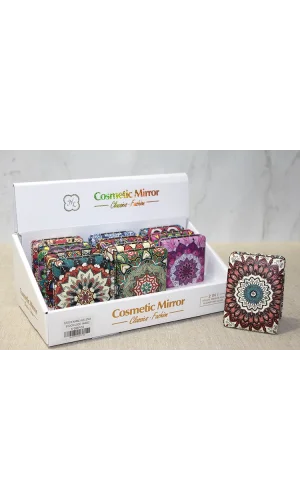 Taşlı El Aynası Dikdörtgen Kalın Model 4