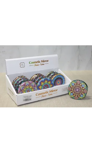 Taşlı El Aynası Yuvarlak İnce Model 4