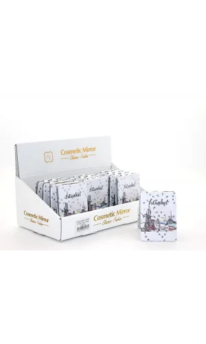 Taşlı İstanbul Tasarımı El Aynası İnce Model 13