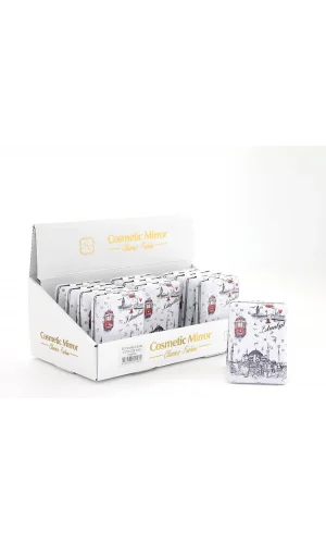 Taşlı İstanbul Tasarımı El Aynası Kalın Model 10