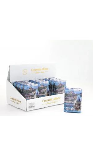 Taşlı İstanbul Tasarımı El Aynası Kalın Model 12