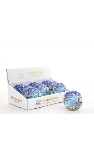 Taşlı İstanbul Tasarımı El Aynası Kalın Model 9