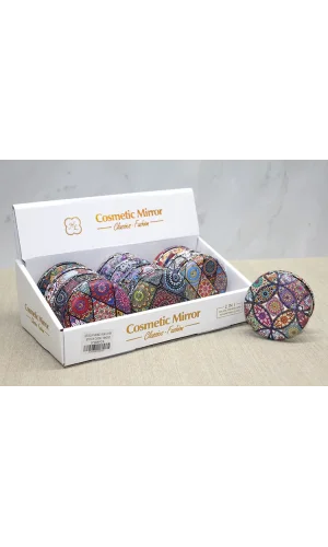 Taşlı Yuvarlak El Aynası Kalın Model 1