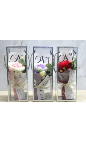 Tekli El Örgüsü Gül Buketi