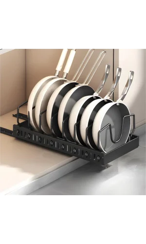 Teleskopik Raylı Tava Tencere Organizeri