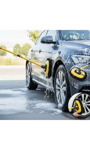 Teleskopik Saplı Kuru Islak Oto Yıkama Fırçası