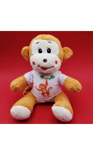 Tişörtlü Sevimli Peluş Maymun