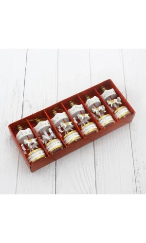 Toptan Dekoratif 6lı Beyaz Mini Atlı Karınca
