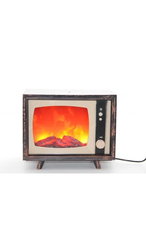 TV Tasarımlı Ledli Şömine Lamba