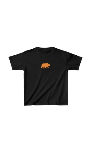 Unisex Çocuk Baskılı T-Shirt - Siyah