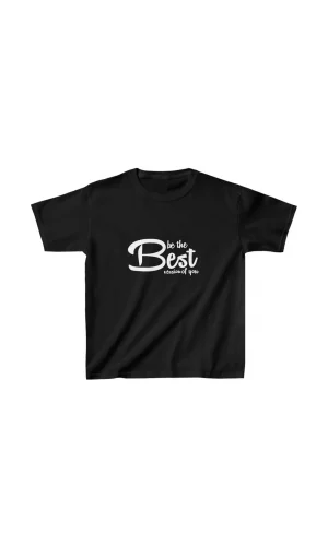 Unisex Çocuk Baskılı T-Shirt - Siyah