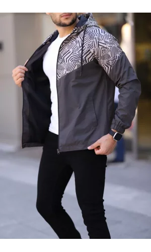 Unisex Kapüşonlu İçi Astarlı Yağmurluk - Kahve