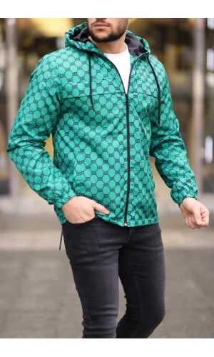 Unisex Kapüşonlu İçi Astarlı Yağmurluk - Zümrüt