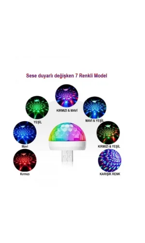Usb Girişli Sese Duyarlı Disko Topu