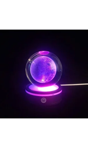 USBli Dolunay Tasarımlı Dönen Cam Küre