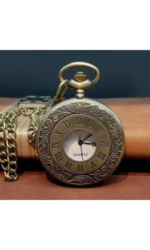 Vintage Tasarım Köstekli Saat