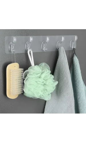 Yapışkanlı 5 Kancalı Askı