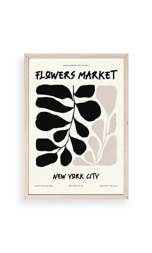 Yaprak Ahşap Çerçeveli Tablo