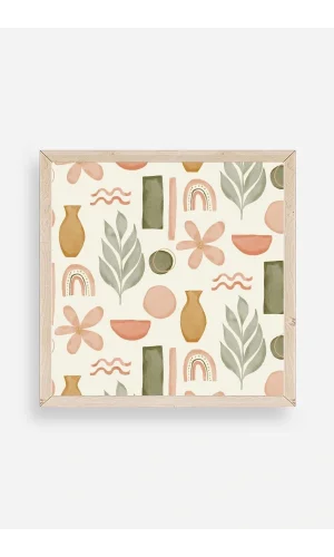 Yaprak Ahşap Çerçeveli Tablo