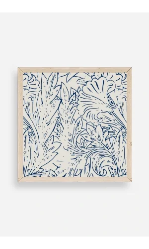 Yaprak Ahşap Çerçeveli Tablo