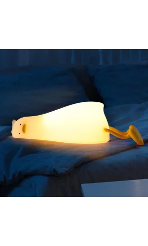 Yatan Ördek Tasarımlı Gece Lambası