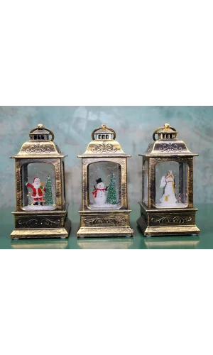 Yılbaşı Temalı Işıklı Müzikli Kar Küresi Model 1