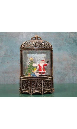 Yılbaşı Temalı Işıklı Müzikli Kar Küresi Model 4