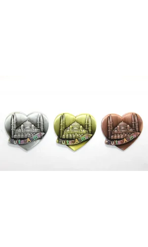 Yöresel Sultanahmet Magnet Kalp Tasarımlı