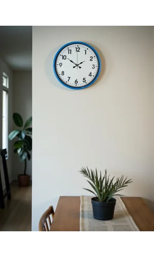 Zentime 36 Cm Mavi Dekoratif Duvar Saati