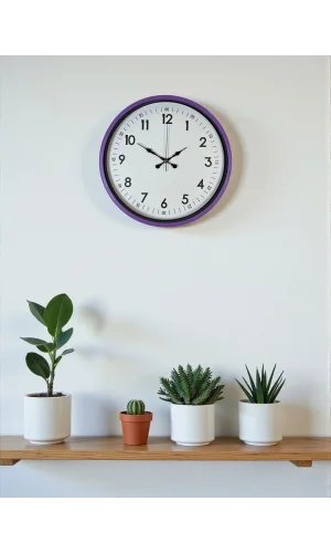 Zentime 36 Cm Mor Dekoratif Duvar Saati