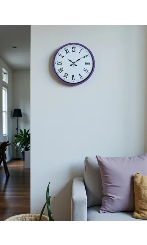Zentime 36 Cm Mor Dekoratif Duvar Saati