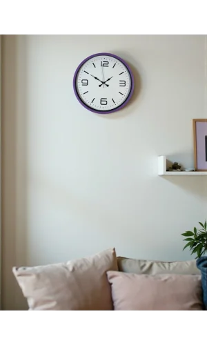 Zentime 36 Cm Mor Dekoratif Duvar Saati