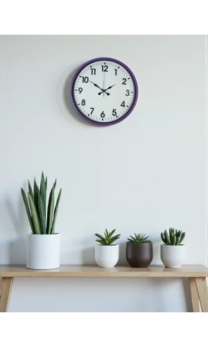 Zentime 36 Cm Mor Dekoratif Duvar Saati