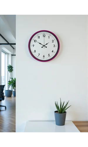 Zentime 36 Cm Pembe Dekoratif Duvar Saati