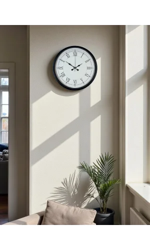 Zentime 36 Cm Siyah Dekoratif Duvar Saati