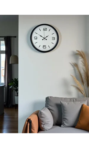 Zentime 36 Cm Siyah Dekoratif Duvar Saati