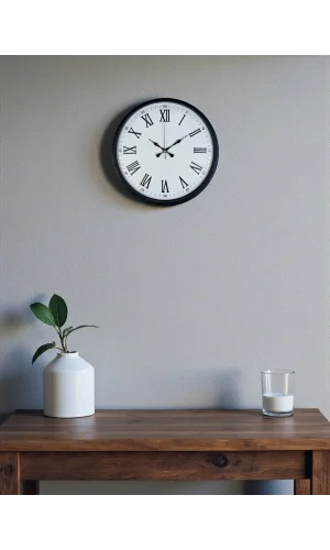 Zentime 36 Cm Siyah Dekoratif Duvar Saati