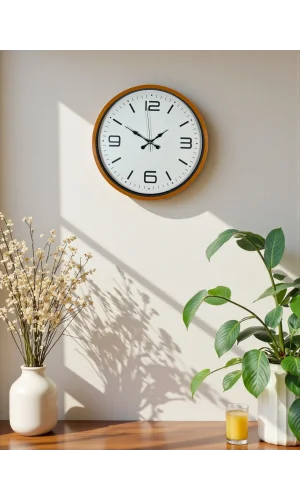 Zentime 36 Cm Turuncu Dekoratif Duvar Saati