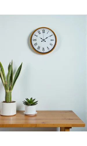 Zentime 36 Cm Turuncu Dekoratif Duvar Saati